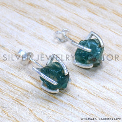 Rough Aquamarine 925 Sterling Silver Earrings (SJWES-494) Rough Aquamarine 925 Sterling Silver Earrings (SJWES-494)