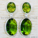Peridot 925 Sterling Silver Stud Earrings (SJWES-495)