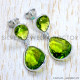 Peridot 925 Sterling Silver Stud Earrings (SJWES-498)