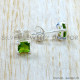 Peridot 925 Sterling Silver Stud Earrings (SJWES-504)