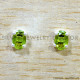 Peridot 925 Sterling Silver Stud Earrings (SJWES-506)