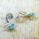 Blue Topaz 925 Sterling Silver Stud Earrings (SJWES-508)