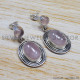 Rose Quartz 925 Sterling Silver Stud Earrings (SJWES-51) Rose Quartz 925 Sterling Silver Stud Earrings (SJWES-51)