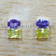 Amethyst And Citrine 925 Sterling Silver Stud Earrings (SJWES-513)