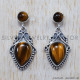 Tiger Eye 925 Sterling Silver Stud Earrings (SJWES-56) Tiger Eye 925 Sterling Silver Stud Earrings (SJWES-56)