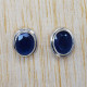 925 Sterling Silver Handcrafted Jewelry Sapphire Gemstone Stud Earrings SJWES-71