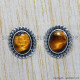 Tiger Eye 925 Sterling Silver Earrings (SJWES-77)