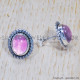 Rose Quartz 925 Sterling Silver Earrings (SJWES-80) Rose Quartz 925 Sterling Silver Earrings (SJWES-80)