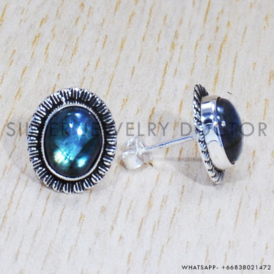 Labradorite 925 Sterling Silver Earrings (SJWES-82) Labradorite 925 Sterling Silver Earrings (SJWES-82)