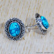Turquoise 925 Sterling Silver Earrings (SJWES-91) Turquoise 925 Sterling Silver Earrings (SJWES-91)
