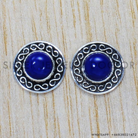 Lapis Lazuli 925 Sterling Silver Earrings (SJWES-95) Lapis Lazuli 925 Sterling Silver Earrings (SJWES-95)