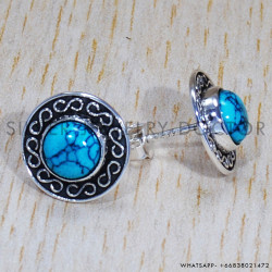 Turquoise 925 Sterling Silver Earrings (SJWES-96) Turquoise 925 Sterling Silver Earrings (SJWES-96)