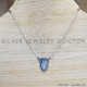 Rainbow Moonstone 925 Sterling Silver Necklace (SJWN-102) Rainbow Moonstone 925 Sterling Silver Necklace (SJWN-102)