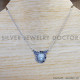 Rainbow Moonstone 925 Sterling Silver Necklace (SJWN-105) Rainbow Moonstone 925 Sterling Silver Necklace (SJWN-105)