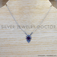 Amethyst 925 Sterling Silver Necklace (SJWN-114) Amethyst 925 Sterling Silver Necklace (SJWN-114)