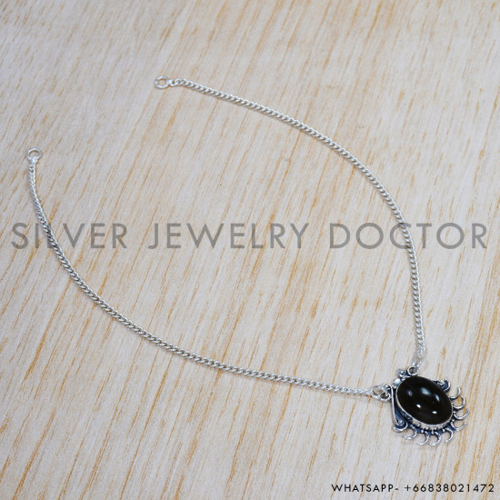 Labradorite 925 Sterling Silver Necklace (SJWN-116) Labradorite 925 Sterling Silver Necklace (SJWN-116)