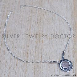 Rose Quartz 925 Sterling Silver Necklace (SJWN-133) Rose Quartz 925 Sterling Silver Necklace (SJWN-133)