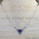 Amethyst 925 Sterling Silver Necklace (SJWN-138) Amethyst 925 Sterling Silver Necklace (SJWN-138)