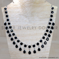 Black Onyx 925 Sterling Silver Necklace (SJWN-150) Black Onyx 925 Sterling Silver Necklace (SJWN-150)