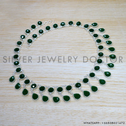 Onyx 925 Sterling Silver Necklace (SJWN-156) Onyx 925 Sterling Silver Necklace (SJWN-156)