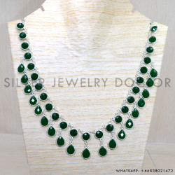 Onyx 925 Sterling Silver Necklace (SJWN-156)