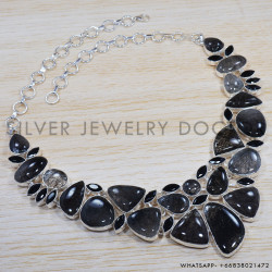 Black Rutile 925 Sterling Silver Necklace (SJWN-16) Black Rutile 925 Sterling Silver Necklace (SJWN-16)
