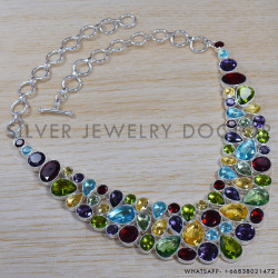 Citrine 925 Sterling Silver Necklace (SJWN-17) Citrine 925 Sterling Silver Necklace (SJWN-17)