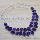 Amethyst 925 Sterling Silver Necklace (SJWN-33) Amethyst 925 Sterling Silver Necklace (SJWN-33)