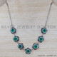 Green Onyx 925 Sterling Silver Necklace (SJWN-55) Green Onyx 925 Sterling Silver Necklace (SJWN-55)