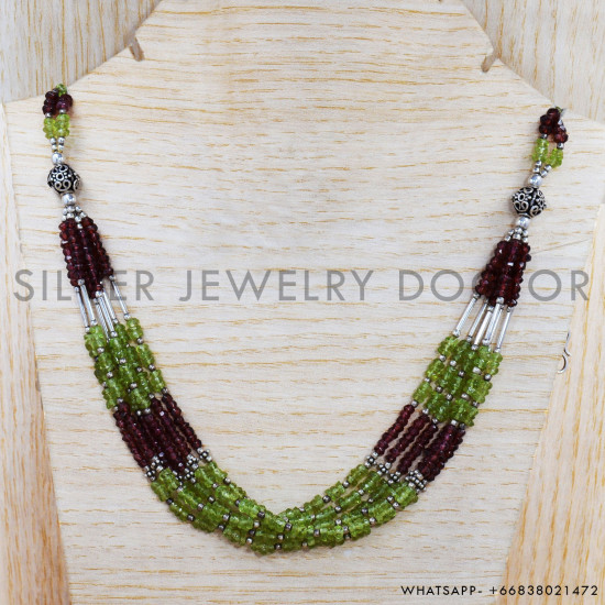 Peridot 925 Sterling Silver Necklace (SJWN-73) Peridot 925 Sterling Silver Necklace (SJWN-73)