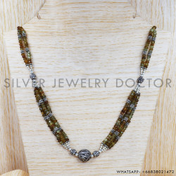 Garnet 925 Sterling Silver Necklace (SJWN-74)
