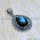 Labradorite 925 Sterling Silver Pendant (SJWP-1003)