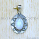 Rainbow Moonstone 925 Sterling Silver Pendant (SJWP-1004)
