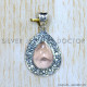 Rose Quartz 925 Sterling Silver Pendant (SJWP-1017)
