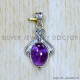 Amethyst 925 Sterling Silver Pendant (SJWP-1018)