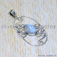 Rainbow Moonstone 925 Sterling Silver Pendant (SJWP-1020)