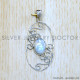 Rainbow Moonstone 925 Sterling Silver Pendant (SJWP-1020)
