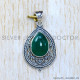 Green Onyx 925 Sterling Silver Pendant (SJWP-1025)