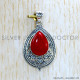 Coral 925 Sterling Silver Pendant (SJWP-1028)