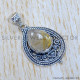 Traditional Look 925 Silver Jewelry Golden Rutile Gemstone Classic Pendant SJWP-1032
