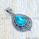 Turquoise 925 Sterling Silver Pendant (SJWP-1034)