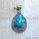 Turquoise 925 Sterling Silver Pendant (SJWP-1034)