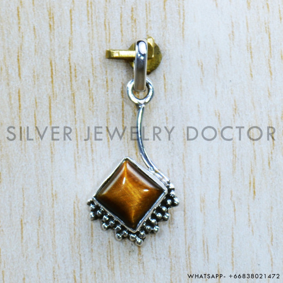 Tiger Eye 925 Sterling Silver Pendant (SJWP-1041)
