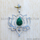 Emerald 925 Sterling Silver Pendant (SJWP-1048)
