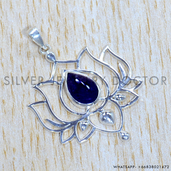 Amethyst 925 Sterling Silver Pendant (SJWP-1049)