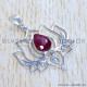 Ruby 925 Sterling Silver Pendant (SJWP-1051)