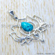 Turquoise 925 Sterling Silver Pendant (SJWP-1054)