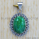 Emerald 925 Sterling Silver Pendant (SJWP-106)