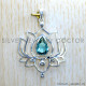 Blue Topaz 925 Sterling Silver Pendant (SJWP-1061)