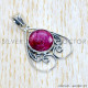 Ruby 925 Sterling Silver Pendant (SJWP-1064)